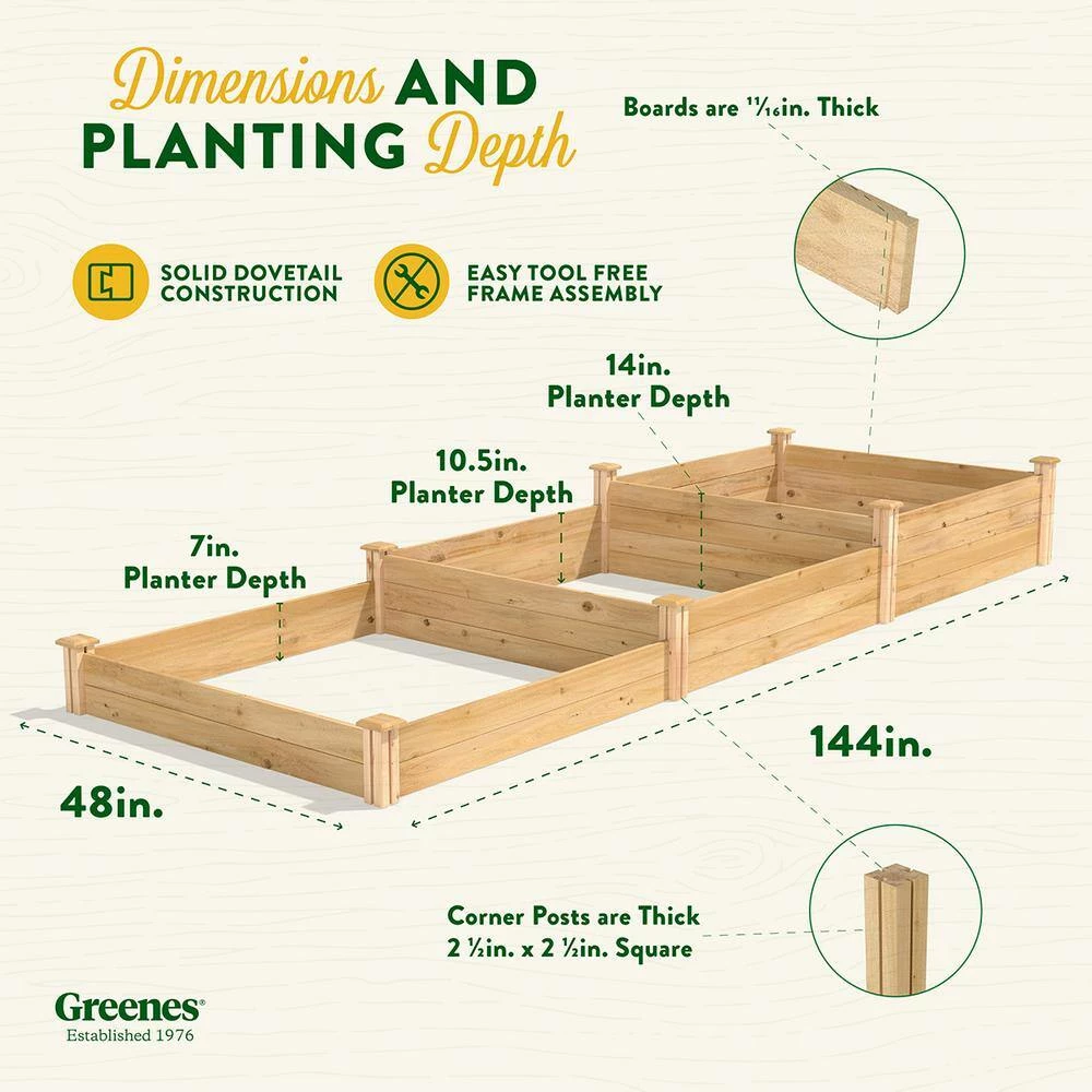 Best reviews of 🧨 Greenes Fence 4 ft. x 12 ft. Stair-Step Original Cedar Raised Garden Bed ⭐ 7 Best reviews of 🧨 Greenes Fence 4 ft. x 12 ft. Stair-Step Original Cedar Raised Garden Bed ⭐ - Image 7
