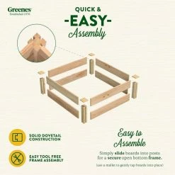 Deals 🤩 Greenes Fence 3 ft. x 3 ft. x 11 in. Premium Cedar Raised Garden Bed 🌟 -Miracle-Gro Sales Store natural greenes fence raised planter boxes rc363612p 4f 1000