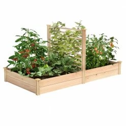 Best Pirce โ๏ธ Greenes Fence 4 ft. x 8 ft. X 11 in. Premium Cedar Raised Garden Bed with Trellis โ