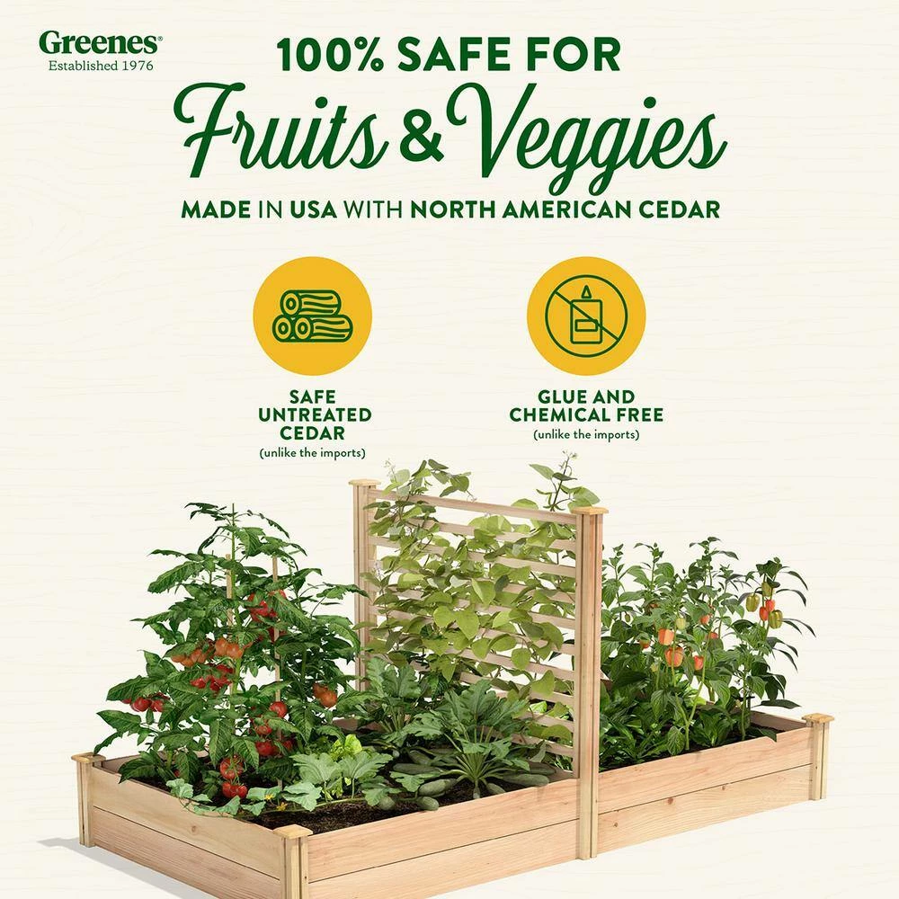 Best Pirce ✔️ Greenes Fence 4 ft. x 8 ft. X 11 in. Premium Cedar Raised Garden Bed with Trellis ⌛ 3 Best Pirce ✔️ Greenes Fence 4 ft. x 8 ft. X 11 in. Premium Cedar Raised Garden Bed with Trellis ⌛ - Image 3