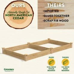 Best deal 🎉 Greenes Fence 4 ft. x 8 ft. x 7 in. Original Cedar Raised Garden Bed ⌛ -Miracle-Gro Sales Store natural greenes fence raised planter boxes rc48967 1d 1000