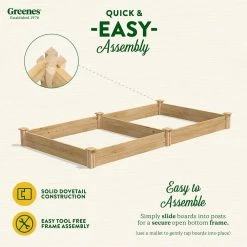 Best deal 🎉 Greenes Fence 4 ft. x 8 ft. x 7 in. Original Cedar Raised Garden Bed ⌛ -Miracle-Gro Sales Store natural greenes fence raised planter boxes rc48967 4f 1000