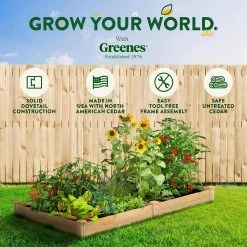Best deal 🎉 Greenes Fence 4 ft. x 8 ft. x 7 in. Original Cedar Raised Garden Bed ⌛ -Miracle-Gro Sales Store natural greenes fence raised planter boxes rc48967 76 1000