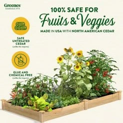 Best deal 🎉 Greenes Fence 4 ft. x 8 ft. x 7 in. Original Cedar Raised Garden Bed ⌛ -Miracle-Gro Sales Store natural greenes fence raised planter boxes rc48967 c3 1000