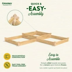 Cheapest 🔔 Greenes Fence 4 ft. x 12 ft. Two Tiers Original Cedar Raised Garden Bed ⌛ -Miracle-Gro Sales Store natural greenes fence raised planter boxes rc4t4s24b 4f 1000