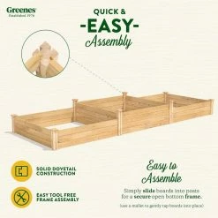 Best Sale 😍 Greenes Fence 4 ft. x 12 ft. Tall Tiers Original Cedar Raised Garden Bed 😉 -Miracle-Gro Sales Store natural greenes fence raised planter boxes rc4t8s34b 4f 1000
