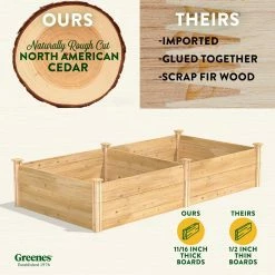 Discount 👍 Greenes Fence 4 ft. x 8 ft. x 17.5 in. Original Cedar Raised Garden Bed 😉 -Miracle-Gro Sales Store natural greenes fence raised planter boxes rc6s6t35b 1d 1000