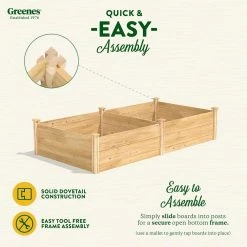 Discount 👍 Greenes Fence 4 ft. x 8 ft. x 17.5 in. Original Cedar Raised Garden Bed 😉 -Miracle-Gro Sales Store natural greenes fence raised planter boxes rc6s6t35b 4f 1000