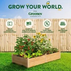 Discount 👍 Greenes Fence 4 ft. x 8 ft. x 17.5 in. Original Cedar Raised Garden Bed 😉 -Miracle-Gro Sales Store natural greenes fence raised planter boxes rc6s6t35b 76 1000