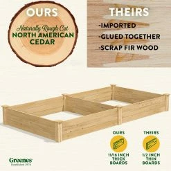 Best reviews of ⌛ Greenes Fence 4 ft. x 8 ft. x 10.5 in. Original Cedar Raised Garden Bed 🌟 -Miracle-Gro Sales Store natural greenes fence raised planter boxes rc6t21b 1d 1000