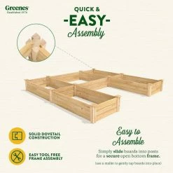 Flash Sale 😉 Greenes Fence 8 ft. x 8 ft. x 10.5 in. Original Cedar U-Shaped Raised Garden Bed ✨ -Miracle-Gro Sales Store natural greenes fence raised planter boxes rcocusb 4f 1000