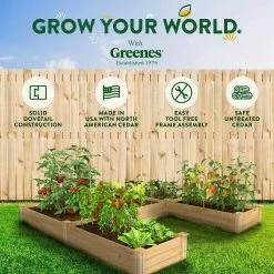 Flash Sale 😉 Greenes Fence 8 ft. x 8 ft. x 10.5 in. Original Cedar U-Shaped Raised Garden Bed ✨ -Miracle-Gro Sales Store natural greenes fence raised planter boxes rcocusb 76 1000