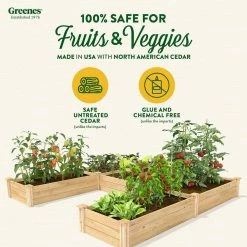 Flash Sale 😉 Greenes Fence 8 ft. x 8 ft. x 10.5 in. Original Cedar U-Shaped Raised Garden Bed ✨ -Miracle-Gro Sales Store natural greenes fence raised planter boxes rcocusb c3 1000