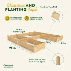Flash Sale 😉 Greenes Fence 8 ft. x 8 ft. x 10.5 in. Original Cedar U-Shaped Raised Garden Bed ✨ -Miracle-Gro Sales Store natural greenes fence raised planter boxes rcocusb fa 1000