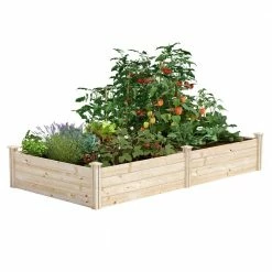 Deals 😉 Greenes Fence 4 ft. x 8 ft. x 14 in. Original Pine Raised Garden Bed ✨