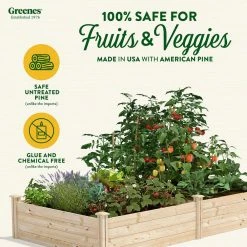 Deals 😉 Greenes Fence 4 ft. x 8 ft. x 14 in. Original Pine Raised Garden Bed ✨ -Miracle-Gro Sales Store natural greenes fence raised planter boxes rcp12s28b c3 1000