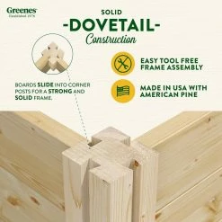 Hot Sale 💯 Greenes Fence 2 ft. x 4 ft. x 10.5 in. Original Pine Raised Garden Bed 💯 -Miracle-Gro Sales Store natural greenes fence raised planter boxes rcp24484t 1f 1000