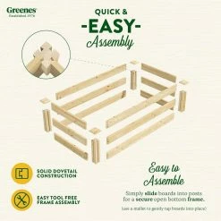 Hot Sale 💯 Greenes Fence 2 ft. x 4 ft. x 10.5 in. Original Pine Raised Garden Bed 💯 -Miracle-Gro Sales Store natural greenes fence raised planter boxes rcp24484t 4f 1000