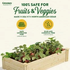 Hot Sale 💯 Greenes Fence 2 ft. x 4 ft. x 10.5 in. Original Pine Raised Garden Bed 💯 -Miracle-Gro Sales Store natural greenes fence raised planter boxes rcp24484t c3 1000
