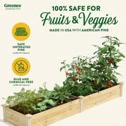 Outlet ⭐ Greenes Fence 2 ft. x 8 ft. x 10.5 in. Original Pine Raised Garden Bed 🌟 -Miracle-Gro Sales Store natural greenes fence raised planter boxes rcp24966t c3 1000