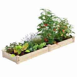 Promo 💯 Greenes Fence 2 ft. x 8 ft. x 7 in. Original Pine Raised Garden Bed 🌟