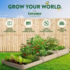 Cheap 🧨 Greenes Fence 4 ft. x 12 ft. Stair-Step Original Pine Raised Garden Bed 🔔 -Miracle-Gro Sales Store natural greenes fence raised planter boxes rcp2t10s31b 76 1000