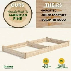 Budget 🎉 Greenes Fence 4 ft. x 8 ft. x 7 in. Original Pine Raised Garden Bed 🔔 -Miracle-Gro Sales Store natural greenes fence raised planter boxes rcp48967 1d 1000