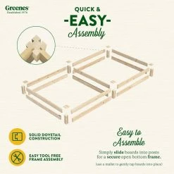Budget 🎉 Greenes Fence 4 ft. x 8 ft. x 7 in. Original Pine Raised Garden Bed 🔔 -Miracle-Gro Sales Store natural greenes fence raised planter boxes rcp48967 4f 1000