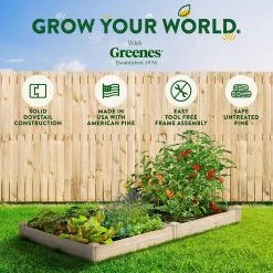 Budget 🎉 Greenes Fence 4 ft. x 8 ft. x 7 in. Original Pine Raised Garden Bed 🔔 -Miracle-Gro Sales Store natural greenes fence raised planter boxes rcp48967 76 1000