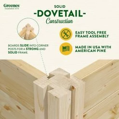 Outlet 🔥 Greenes Fence 4 ft. x 4 ft. x 7 in. Original Pine Raised Garden Bed ⭐ -Miracle-Gro Sales Store natural greenes fence raised planter boxes rcp4c4 1f 1000