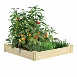Outlet 🔥 Greenes Fence 4 ft. x 4 ft. x 7 in. Original Pine Raised Garden Bed ⭐