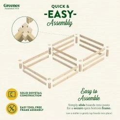 Cheap ✨ Greenes Fence 4 ft. x 8 ft. x 7 in. - 10.5 in. Original Pine Raised Garden Bed 🌟 -Miracle-Gro Sales Store natural greenes fence raised planter boxes rcp4c8t2 4f 1000