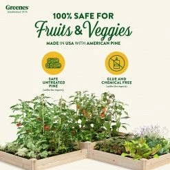 Best deal 🥰 Greenes Fence 4 ft. x 12 ft. 2-Tiers Original Pine Raised Garden Bed 😍 -Miracle-Gro Sales Store natural greenes fence raised planter boxes rcp4t4s24b c3 1000