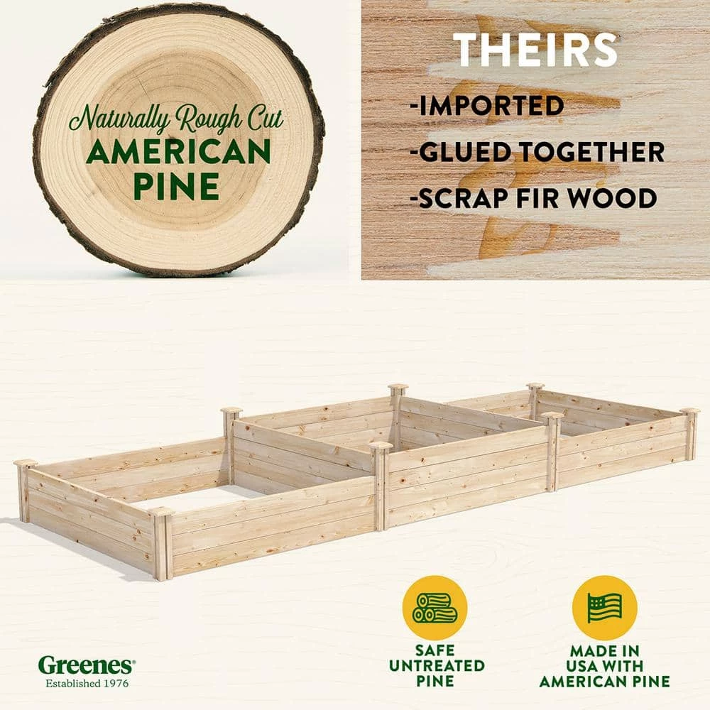 Discount 😍 Greenes Fence 4 ft. x 12 ft. Tall Tiers Original Pine Raised Garden Bed 🤩 2 Discount 😍 Greenes Fence 4 ft. x 12 ft. Tall Tiers Original Pine Raised Garden Bed 🤩 - Image 2
