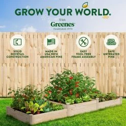 Discount 😍 Greenes Fence 4 ft. x 12 ft. Tall Tiers Original Pine Raised Garden Bed 🤩 15 Discount 😍 Greenes Fence 4 ft. x 12 ft. Tall Tiers Original Pine Raised Garden Bed 🤩 -Miracle-Gro Sales Store natural greenes fence raised planter boxes rcp4t8s34b 76 1000
