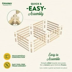 Hot Sale 🎉 Greenes Fence 4 ft. x 8 ft. x 17.5 in. Original Pine Raised Garden Bed 🎉 -Miracle-Gro Sales Store natural greenes fence raised planter boxes rcp6s6t35b 4f 1000
