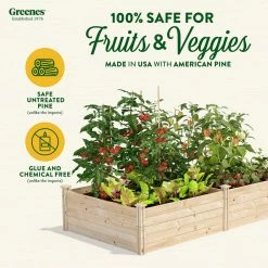 Hot Sale 🎉 Greenes Fence 4 ft. x 8 ft. x 17.5 in. Original Pine Raised Garden Bed 🎉 -Miracle-Gro Sales Store natural greenes fence raised planter boxes rcp6s6t35b c3 1000