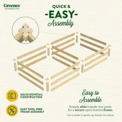 Best Sale 💯 Greenes Fence 4 ft. x 8 ft. x 10.5 in. Original Pine Raised Garden Bed 😀 -Miracle-Gro Sales Store natural greenes fence raised planter boxes rcp6t21b 4f 1000