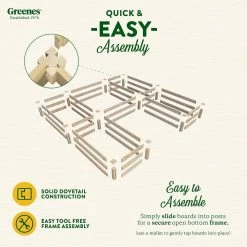 Best Sale 🎉 Greenes Fence 8 ft. x 8 ft. x 10.5 in. Original Pine U-Shaped Raised Garden Bed ✔️ -Miracle-Gro Sales Store natural greenes fence raised planter boxes rcpusb 4f 1000