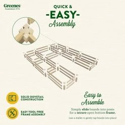 Outlet 🌟 Greenes Fence 8 ft. x 12 ft. x 10.5 in. Original Pine U-Shaped Raised Garden Bed 😍 -Miracle-Gro Sales Store natural greenes fence raised planter boxes rcpusb8x12 4f 1000