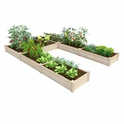 Outlet 🌟 Greenes Fence 8 ft. x 12 ft. x 10.5 in. Original Pine U-Shaped Raised Garden Bed 😍
