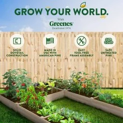 Outlet 🌟 Greenes Fence 8 ft. x 12 ft. x 10.5 in. Original Pine U-Shaped Raised Garden Bed 😍 -Miracle-Gro Sales Store natural greenes fence raised planter boxes rcpusb8x12 76 1000