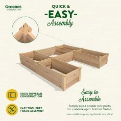 Wholesale 🧨 Greenes Fence 8 ft. x 8 ft. x 16.5 in. Premium Cedar U-Shaped Raised Garden Bed 🎉 -Miracle-Gro Sales Store natural greenes fence raised planter boxes rcusb 4f 1000