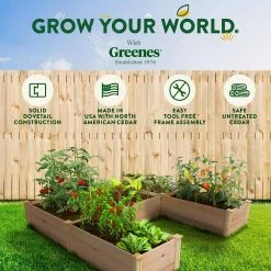 Wholesale 🧨 Greenes Fence 8 ft. x 8 ft. x 16.5 in. Premium Cedar U-Shaped Raised Garden Bed 🎉 -Miracle-Gro Sales Store natural greenes fence raised planter boxes rcusb 76 1000