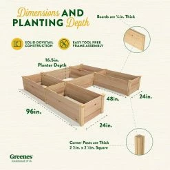 Wholesale 🧨 Greenes Fence 8 ft. x 8 ft. x 16.5 in. Premium Cedar U-Shaped Raised Garden Bed 🎉 -Miracle-Gro Sales Store natural greenes fence raised planter boxes rcusb fa 1000