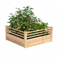 Top 10 😉 Miracle-Gro 48 in. L x 48 in. W x 11 in. H Cedar Raised Garden Bed with Corral Sides 🤩