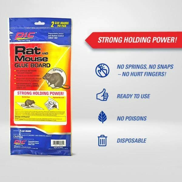Flash Sale ⌛ PIC Glue Large Rat Board Traps (2-Pack/Case) (Total Number of Boards - 48) ⭐ 2 Flash Sale ⌛ PIC Glue Large Rat Board Traps (2-Pack/Case) (Total Number of Boards - 48) ⭐ - Image 2