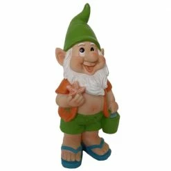 Buy 🌟 Santa's Workshop 8 in. Beach Gnome with Starfish Garden Statue 🥰