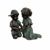 New 🧨 Santa's Workshop 12 in. Boy and Girl Reading Garden Statue ⌛